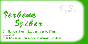 verbena sziber business card